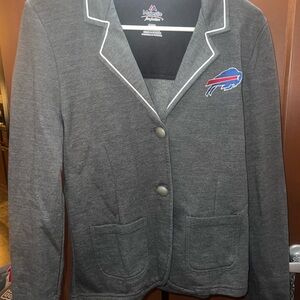 Majestic Women's Charcoal Blazer with Buffalo Bills Logo